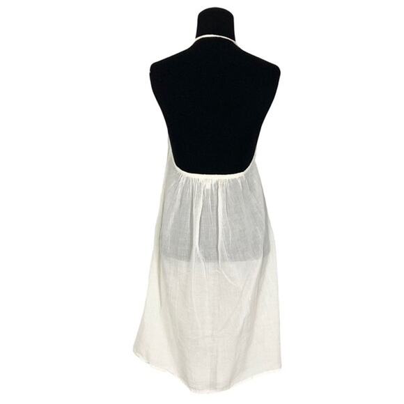 NWOT STAR MELA DRESS S Ivory Gauze Colorful Embroidery Beaded Ruched - Picture 2 of 8